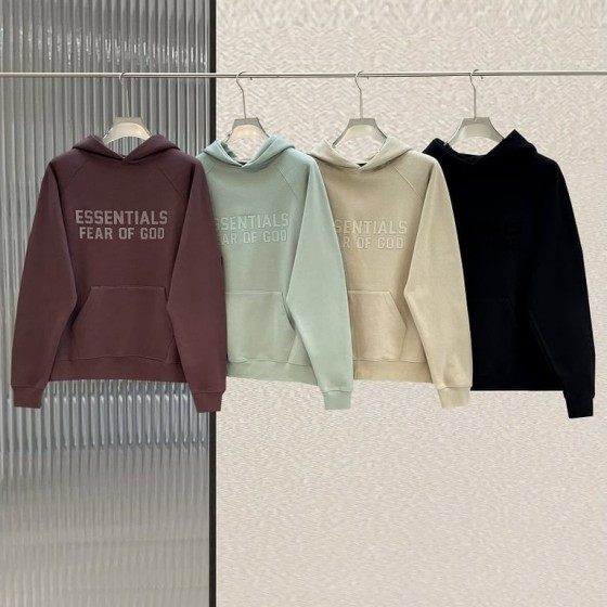 Fear of God Essentials Front Logo Pullover Hoodie